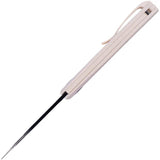 Real Steel Stella Lux Slip Joint Knife - Ivory G10 Handle And Black DLC 3 Inch Blade With EDC Pocket Clip by Real Steel