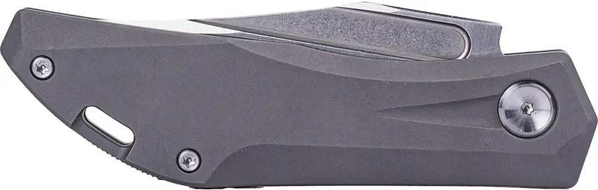 Real Steel Ventus Slip Joint Knife For EDC 4 Inch Closed 3 Inch N690 Clip Point Stonewash Titanium Handle by Real Steel