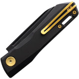 Real Steel Solis Folder Titanium Black Premium EDC Knife - Bohler N690 Blade With Pocket Clip by Real Steel