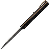 Real Steel Solis Lite Slip Joint Knife - 3in Satin D2 Blade, Black G10 Handle With Gold Accents EDC by Real Steel