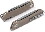 Real Steel Solis Lite Slip Joint Knife Coyote Tan G10 3In D2 Satin Blade 4In Closed For EDC Enthusiasts by Real Steel