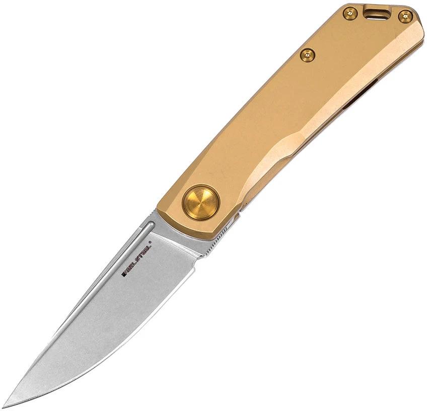 Real Steel Luna Eco Framelock Gold 7085 by Real Steel