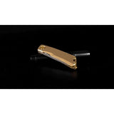 Real Steel Luna Eco Framelock Knife - Gold Handle Bohler K110 Blade For EDC Enthusiasts by Real Steel