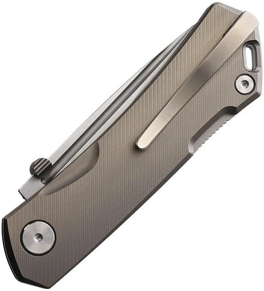 Real Steel Luna Maius Lockback Titanium 7091 EDC Knife - Compact Titanium Handle With 3 Inch Satin Bohler N690 Blade by Real Steel