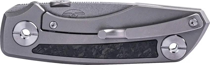 Real Steel Delta 2600 Framelock CF EDC Knife - S35VN Drop Point Blade With Titanium Frame And Carbon Fiber Inlay by Real Steel