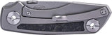 Real Steel Delta 2600 Framelock CF EDC Knife - S35VN Drop Point Blade With Titanium Frame And Carbon Fiber Inlay by Real Steel