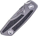 Real Steel Delta 2600 Framelock CF EDC Knife - S35VN Drop Point Blade With Titanium Frame And Carbon Fiber Inlay by Real Steel
