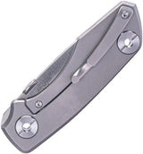 Real Steel Delta 2600 Framelock EDC Knife - S35VN Drop Point Blade With Titanium Handle by Real Steel