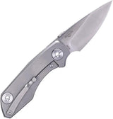 Real Steel Delta 2600 Framelock EDC Knife - S35VN Drop Point Blade With Titanium Handle by Real Steel