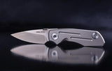 Real Steel Delta 2600 Framelock EDC Knife - S35VN Drop Point Blade With Titanium Handle by Real Steel