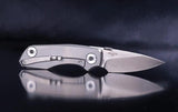 Real Steel Delta 2600 Framelock EDC Knife - S35VN Drop Point Blade With Titanium Handle by Real Steel
