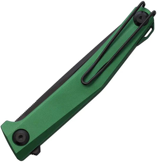 Real Steel Teres Linerlock EDC Knife Green Aluminum Handle Nitro V Blade PVD Coated by Real Steel