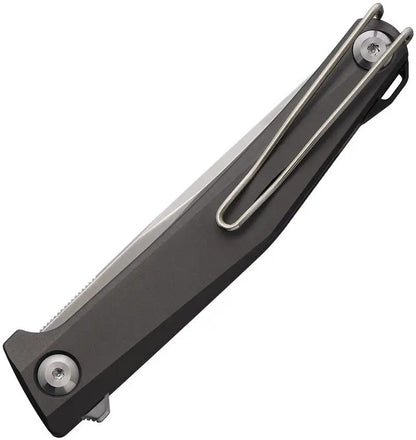 Real Steel Teres Linerlock Knife With Nitro V Blade Gray Aluminum Handle For EDC Enthusiasts by Real Steel