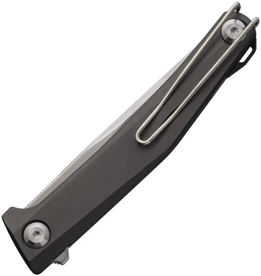 Real Steel Teres Linerlock Knife With Nitro V Blade Gray Aluminum Handle For EDC Enthusiasts by Real Steel