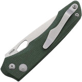 Real Steel Griffin Pro Button Lock Knife Green Canvas Micarta Handle 14C28N Stonewash Blade For EDC Enthusiasts by Real Steel