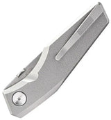 Real Steel Spectrum Premium Button Lock Folding Knife VANAX Blade-Smooth - One-Hand Deploy, 3.38in Titanium Handle EDC by Real Steel