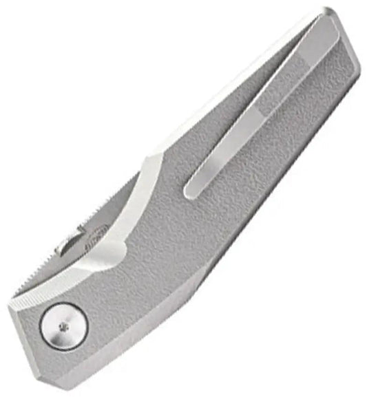 Real Steel Spectrum Premium Button Lock Folding Knife VANAX Blade-Smooth - One-Hand Deploy, 3.38in Titanium Handle EDC by Real Steel