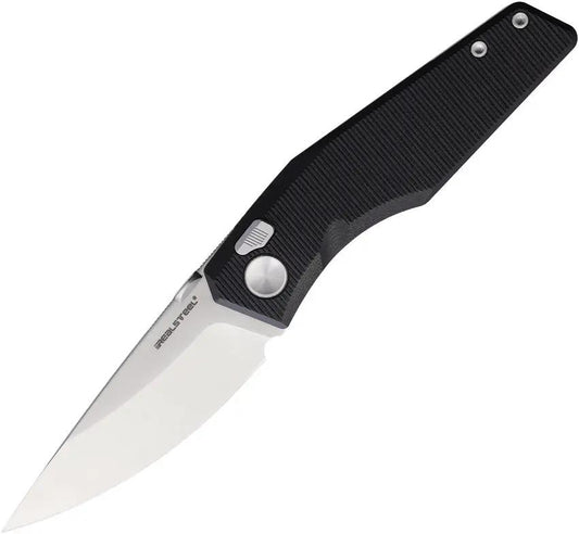 Real Steel Spectrum Button Lock Knife With Nitro V Satin Blade And Black G10 Handle For EDC by Real Steel