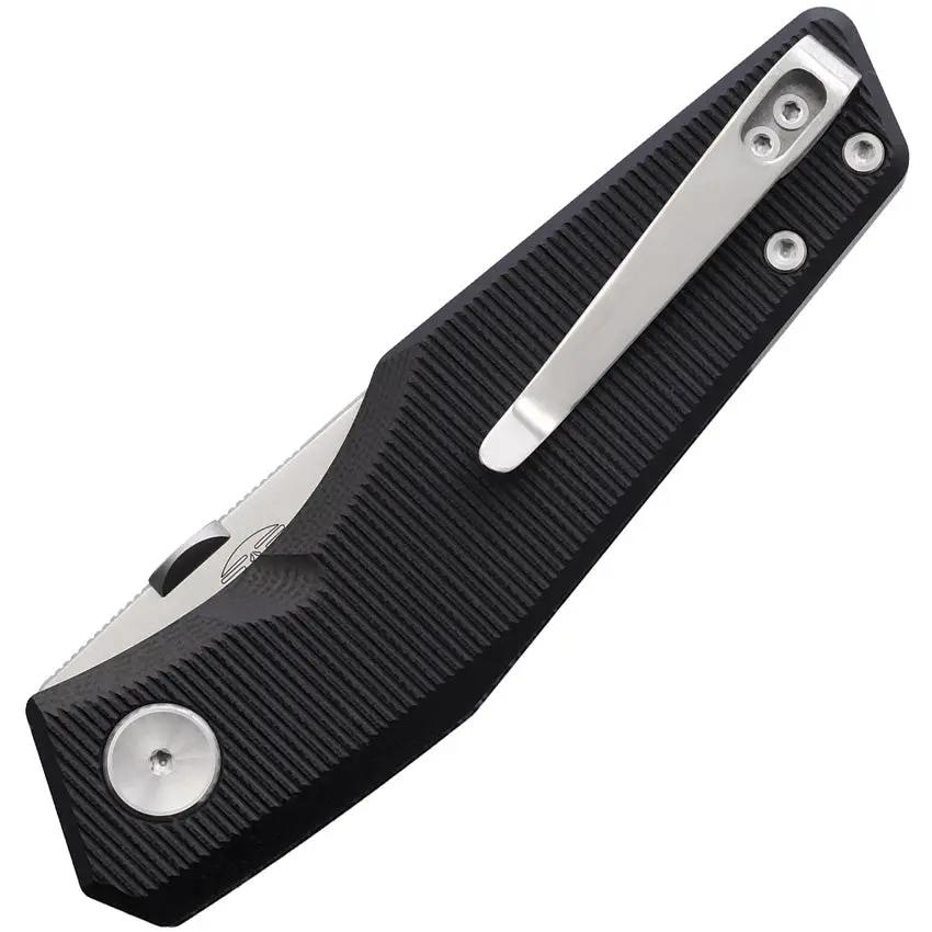 Real Steel Spectrum Button Lock Knife With Nitro V Satin Blade And Black G10 Handle For EDC by Real Steel