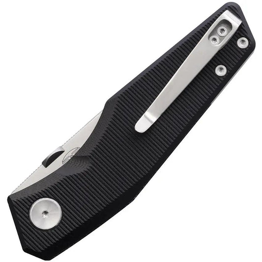 Real Steel Spectrum Button Lock Knife With Nitro V Satin Blade And Black G10 Handle For EDC by Real Steel
