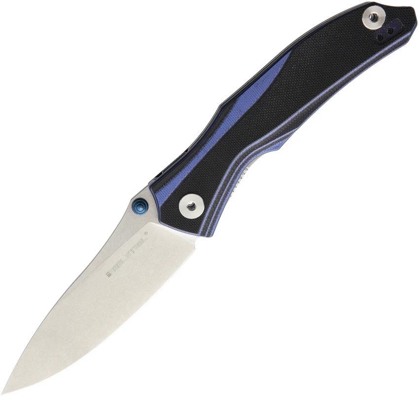 Real Steel E802 Horus Linerlock Blk/Blue 7432 by Real Steel