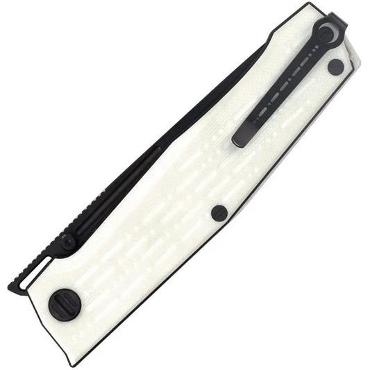 Real Steel Rokot Linerlock Knife White G10 Handle N690 Blade - Compact Everyday Carry Knife With Premium Build by Real Steel