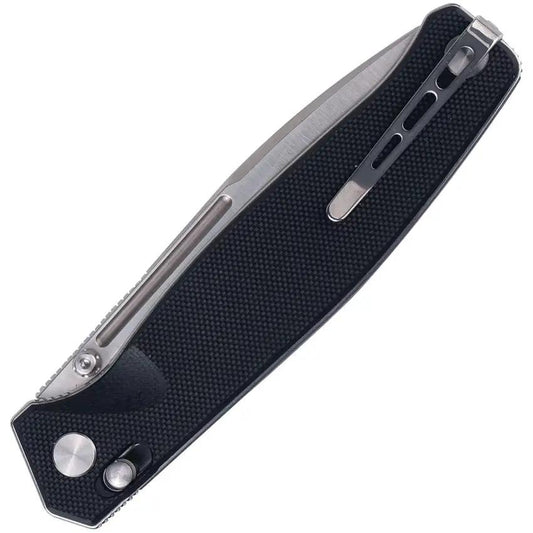 Real Steel Huginn Slide Lock Knife - Premium VG10 Satin Blade And Black G10 Handle For EDC by Real Steel