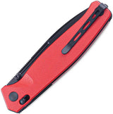 Real Steel Huginn Slide Lock Knife - VG10 Blade With Red Black G10 Handle For EDC by Real Steel