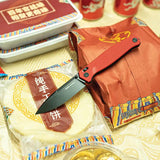 Real Steel Huginn Slide Lock Knife - VG10 Blade With Red Black G10 Handle For EDC by Real Steel
