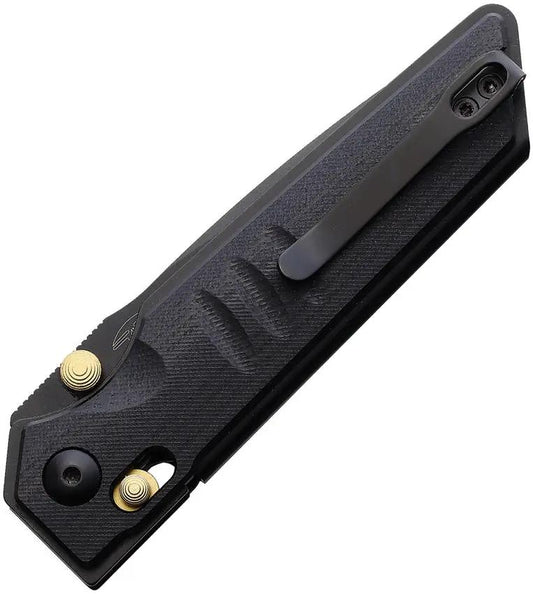 Real Steel Sacra Slide Lock Blackout EDC Knife - Stealth Blackout Finish for Everyday Carry by Real Steel