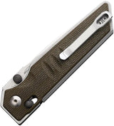 Real Steel Sacra Slide Lock Knife - Compact EDC Blade With Green Micarta Handle And Bohler K110 Steel by Real Steel