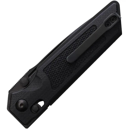 Real Steel Sacra TAC Crossbar Lock Knife - Compact EDC Knife With Black G10 Handle And Black PVD Tanto Blade by Real Steel