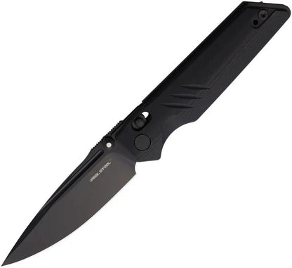 Real Steel Sacra Pro Crossbar Lock Knife For EDC Enthusiasts, 3.25in Black PVD Bohler K110 Blade, G10 by Real Steel