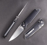 Real Steel Sacra Pro Crossbar Lock EDC Folder - Bohler K110 Blade, Black G10 Handle For EDC Enthusiasts by Real Steel