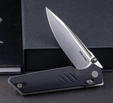 Real Steel Sacra Pro Crossbar Lock EDC Folder - Bohler K110 Blade, Black G10 Handle For EDC Enthusiasts by Real Steel