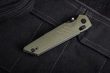 Real Steel Sacra Pro Crossbar Lock Folding Knife - EDC Ready Bohler K110 Blade With Green G10 Handle by Real Steel