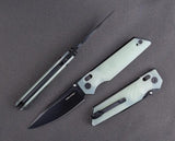 Real Steel Sacra Pro Jade G10 Crossbar Lock Knife - EDC Ready Bohler K110 Blade 3.25in by Real Steel