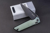 Real Steel Sacra Pro Jade G10 Crossbar Lock Knife - EDC Ready Bohler K110 Blade 3.25in by Real Steel