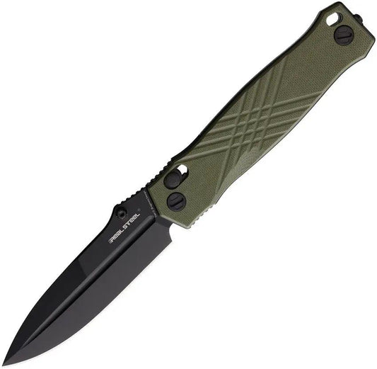Real Steel Muninn Slide Lock Folding Knife With VG10 Blade OD Green G10 EDC Ready by Real Steel