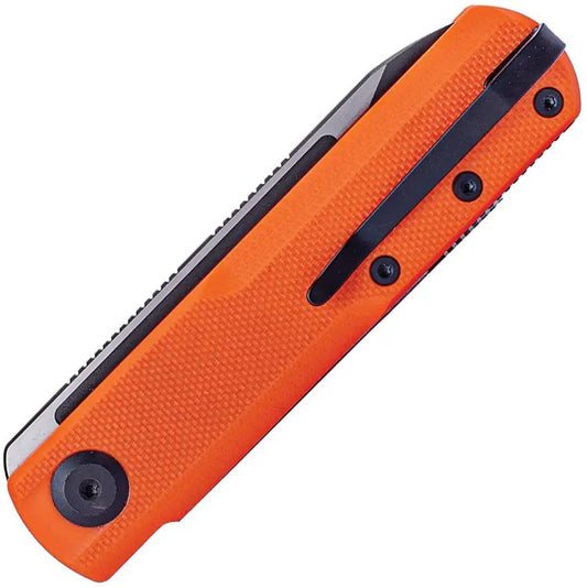 Real Steel G-Tanto Detent Ball Lock EDC Knife - Nitro-V Blade With Bright Orange G10 Handle by Real Steel