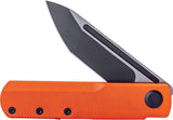 Real Steel G-Tanto Detent Ball Lock EDC Knife - Nitro-V Blade With Bright Orange G10 Handle by Real Steel