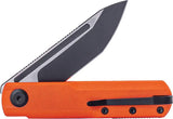 Real Steel G-Tanto Detent Ball Lock EDC Knife - Nitro-V Blade With Bright Orange G10 Handle by Real Steel