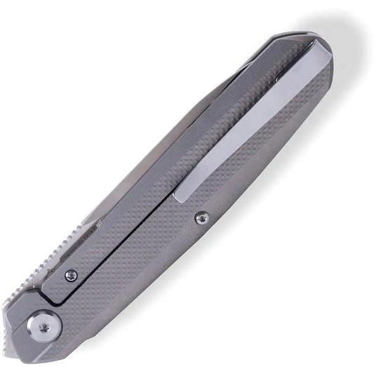 Real Steel S5 Metamorph Framelock 7811T Folding Knife - Premium M390 Satin Blade And Titanium Handle For EDC by Real Steel