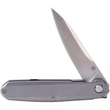 Real Steel S5 Metamorph Framelock 7811T Folding Knife - Premium M390 Satin Blade And Titanium Handle For EDC by Real Steel