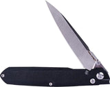 Real Steel G5 Metamorph Button Lock Folding Knife 3.5Inch Satin 14C28N Blade Black G10 EDC - Quick Access by Real Steel
