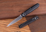 Real Steel G5 Metamorph Button Lock Folding Knife 3.5Inch Satin 14C28N Blade Black G10 EDC - Quick Access by Real Steel