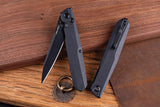 Real Steel G5 Metamorph Button Lock Knife - EDC Ready With Black PVD Coating 14C28N Sandvik Steel G10 Handle by Real Steel