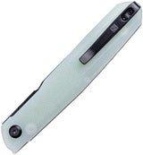 Real Steel G5 Metamorph Button Lock EDC Knife Jade G10 Handle - 14C28N Blade For Everyday Carry by Real Steel