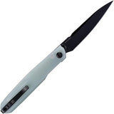 Real Steel G5 Metamorph Button Lock EDC Knife Jade G10 Handle - 14C28N Blade For Everyday Carry by Real Steel