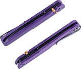 Real Steel G5 Metamorph Button Lock EDC Knife - Purple G10 Handle And 14C28N Sandvik Blade For Everyday Carry by Real Steel
